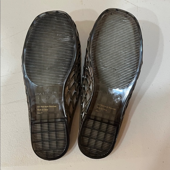 Glaze Black Lattice jelly sleep on sandals size 7 new - Picture 2 of 4